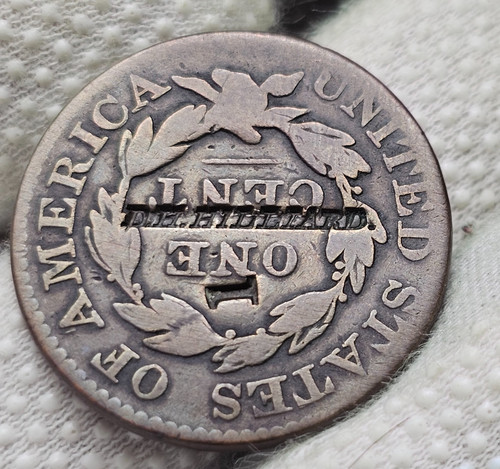 1826 large cent counter stamp - counter,